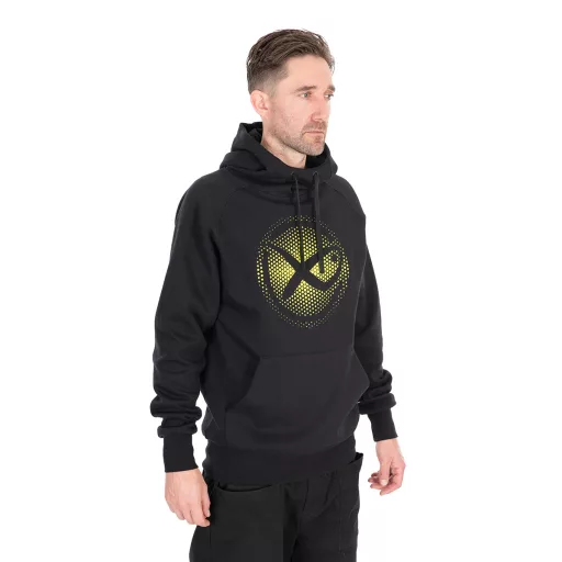 Matrix Large Fade Logo kapucnis fekete-limezöld 2XL pulóver