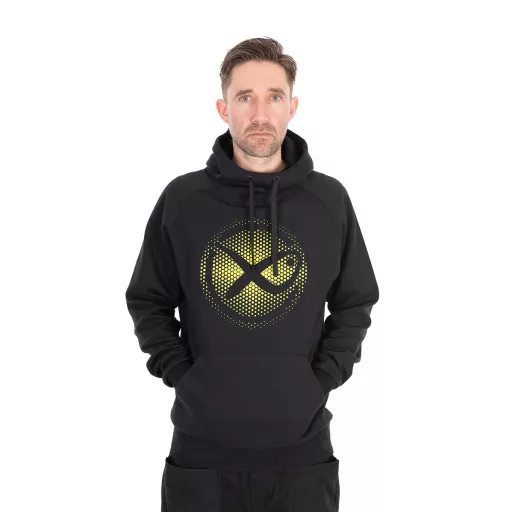 Matrix Large Fade Logo kapucnis fekete-limezöld 3XL pulóver