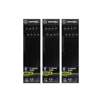 MXC-6  Size 14 Barbless / 0.145mm / 6 (15cm) F1 Band - 8pcs