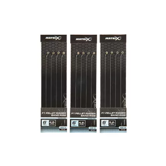   Matrix X5 F1 Pellet Rigger 14-es 0,14 mm 15 cm csaligyűrűs előkötött horog