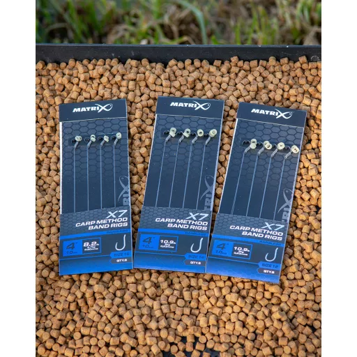 Matrix X7 Carp Method 14-es 0,23 mm 10 cm csaligyűrűs előkötött horog