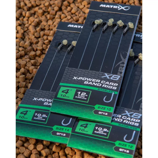 Matrix X8 X-Power Carp 12-es 0,23 mm 10 cm csaligyűrűs előkötött horog