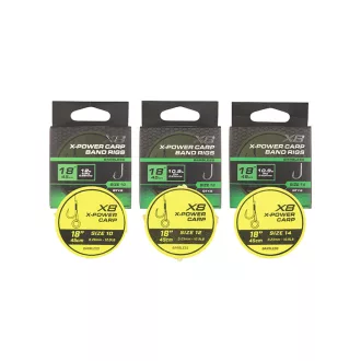   Matrix X8 X-Power Carp 12-es 0,23 mm 45 cm csaligyűrűs előkötött horog