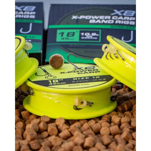 Matrix X8 X-Power Carp 12-es 0,23 mm 45 cm csaligyűrűs előkötött horog