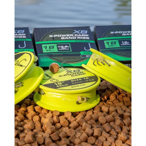 Matrix X8 X-Power Carp 12-es 0,23 mm 45 cm csaligyűrűs előkötött horog