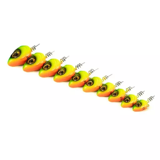 Fox Rage Slick Pelagic Heads Lemon Tiger csavaros gumihalfej 100 g 1 db