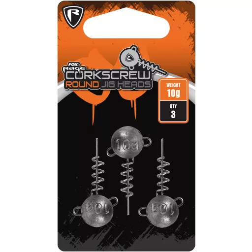 Fox Rage Corkscrew Round csavaros gumihalfej 10 g 3 db