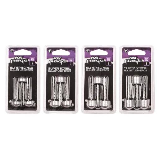 Fox Rage Super Screw Bullet csavaros gumihalfej 20 g 3 db