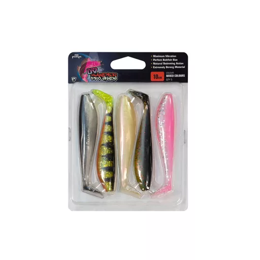 Fox Rage Mixed Colour Lure Packs vegyes UV színek 7,5 cm gumihal