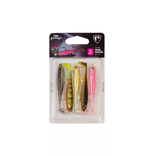 Fox Rage Critter vegyes UV színek 9 cm 3 db/csomag gumihal