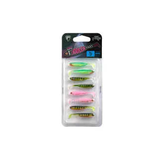   Fox Rage Micro Lures 8x Ultra UV Micro Tiddler Fast 5 cm twister