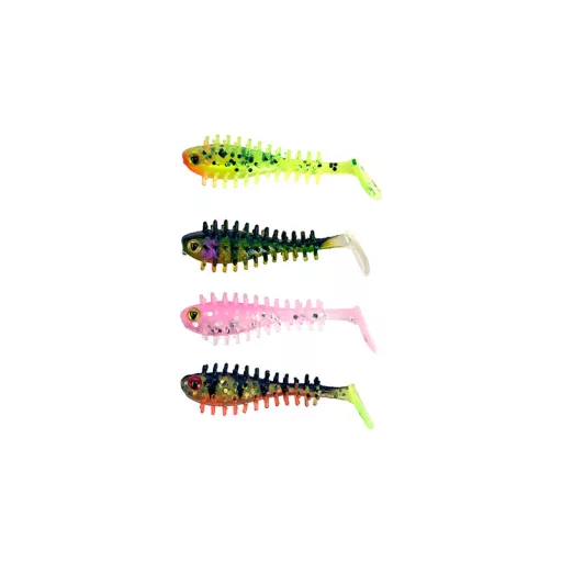 Fox Rage Micro Lures 8x Ultra UV Micro Tiddler Fast 5 cm twister