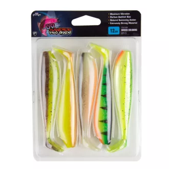   Fox Rage Zander Pro Shad Mixed Colour Lure Packs vegyes UV színek 12 cm gumihal