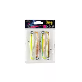   Fox Rage Slick Shad Loaded Lure Pack vegyes UV színek 11 cm 10 g-os jigfejjel 4 db/csomag gumihal