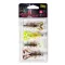 Fox Rage Micro Critter Mixed Colour Loaded Lure Pack vegyes UV: Green Pumpkin, Lemon Tiger, Hot Olive, Natural 5 cm 3 g-os jigfejjel 4 db/csomag lágy műcsali