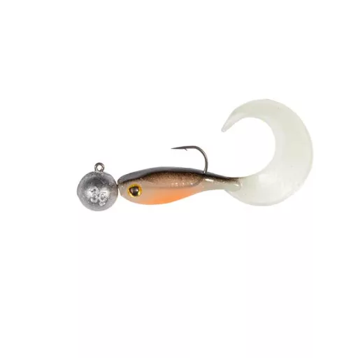Fox Rage Micro Grub Mixed Colour Loaded Lure Pack vegyes UV: Nightmare, Chartreuse Ayu, Lemon Tiger, Hot Olive 3 g-os jigfejjel 4 db/csomag twister