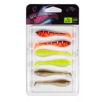   Fox Rage Mini Fry Mixed Colour Lure Pack mixed x 6pcs 7 cm 6 db/csomag gumihal