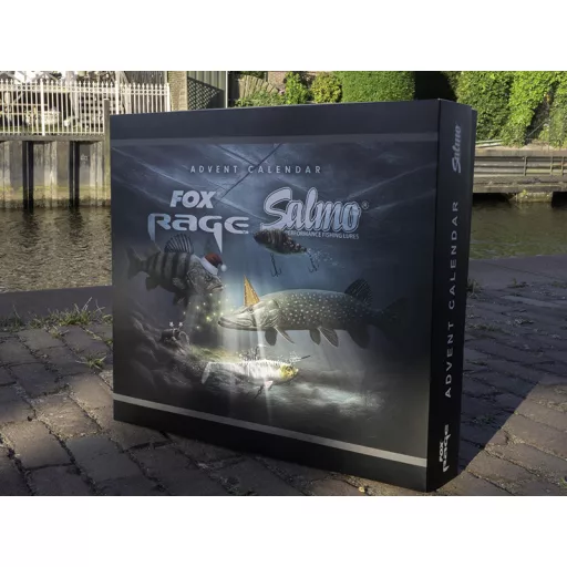 Fox Rage × Salmo adventi horgászkalendárium, 2026, 24 rekeszes