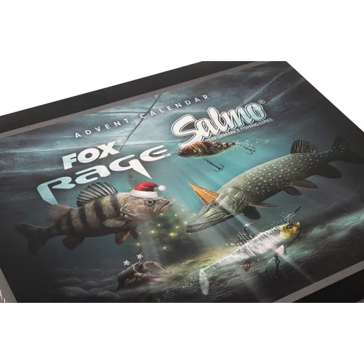 Fox Rage × Salmo adventi horgászkalendárium, 2026, 24 rekeszes