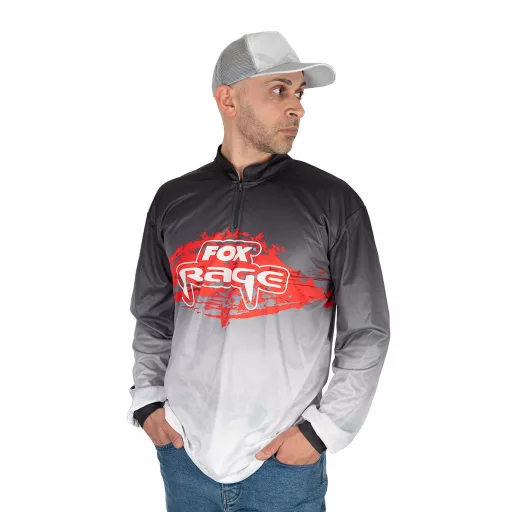 Fox Rage Performance Team fekete-szürke hosszú ujjú felső 2XL