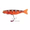 Fox Rage Súlyozott Pro Shad Jointed UV piros Wake 18 cm swimbait