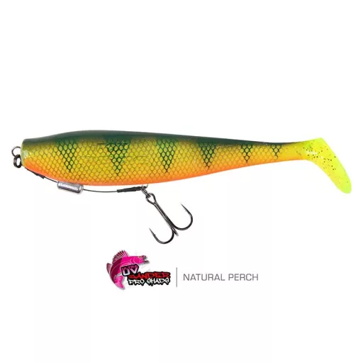 Fox Rage Zander Pro Shad Loaded UV csillámos sügér 18 cm swimbait