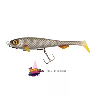   Fox Rage Super Slick Shad Loaded UV ezüst Ghost 18 cm swimbait