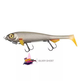   Fox Rage Super Slick Shad Loaded UV ezüst Ghost 23 cm swimbait