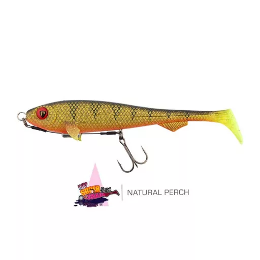 Fox Rage Super Slick Shad Loaded UV ezüst Ghost 23 cm swimbait