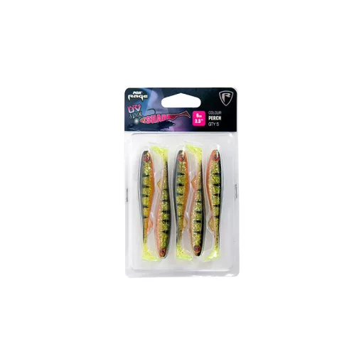 Fox Rage Slick Shad Single Colour Packs Ultra UV-Lemontiger 11 cm 1 db gumihal