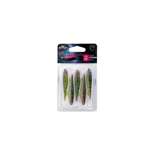 Fox Rage Slick Shad Single Colour Packs Ultra UV-Lemontiger 11 cm 1 db gumihal