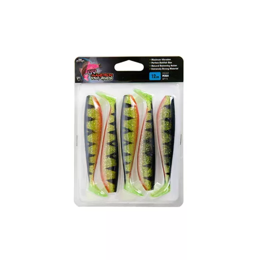 Fox Rage Zander Pro Shad Single Colour Packs 5x Ultra UV Lemontiger 12 cm 1 db gumihal