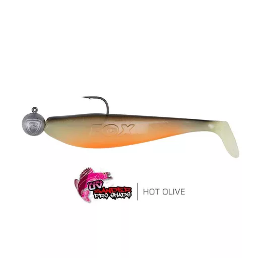 Fox Rage Loaded Zander Pro Shad bodorka (Ultra Natural Roach) 10 cm 10 g-os jigfejjel 1 db gumihal