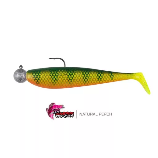 Fox Rage Loaded Zander Pro Shad UV Lemon Tiger 12 cm 15 g-os jigfejjel 1 db gumihal