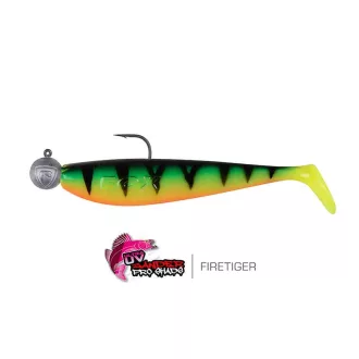   Fox Rage Loaded Zander Pro Shad UV Firetiger 12 cm 15 g-os jigfejjel 1 db gumihal