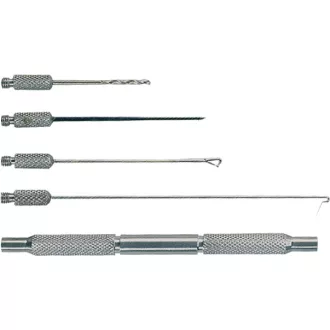   Jaxon XTR Carp Inox csalifúró és fűzőtű készlet 4 cserélhető fejjel