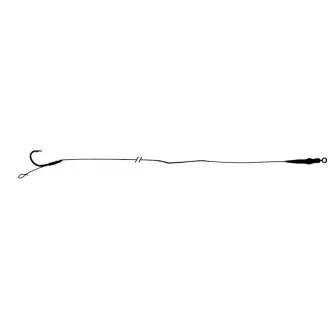   Jaxon XTR Carp 2-es 20 cm fonott bojlis előkötött horog forgóval és rövid gubancgátló hüvellyel