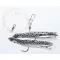 Jaxon Pro Marine 5/0-s 0,6 mm 150 cm fehér-fekete pöttyös poliputánzatos tengeri szerelék