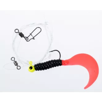   Jaxon twister ver kx1 2/0 w weight 0,60/0,5 mm 70 mm ragadozóhalas szerelék