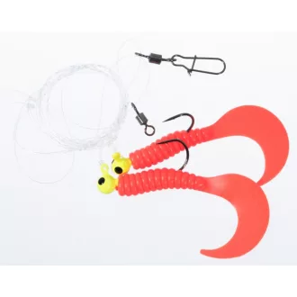   Jaxon twister ver mx 2/0 w weight 0,60/0,5 mm 70 mm ragadozóhalas szerelék