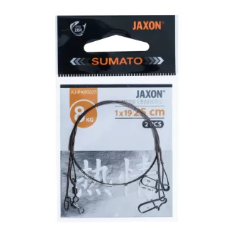   Jaxon sumato 8 kg 30 cm sötétbarna 1 × 19 szálú acélból ragadozóhalas előke 2 db/csomag