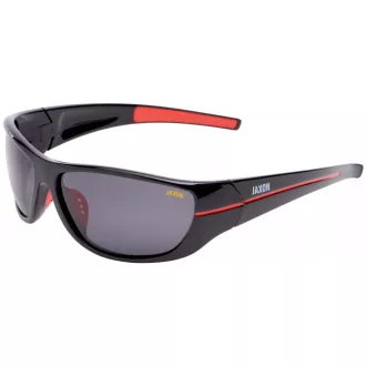   Jaxon fekete–piros vékony szárbetétes teljes keretes grafit lencsés 0,74 mm polarizált napszemüveg