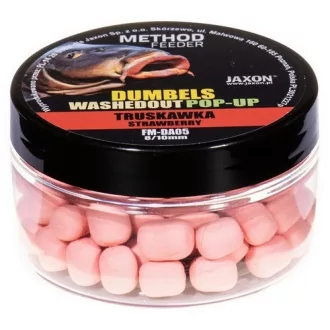   Jaxon Dumbels Washedout Method Feeder Strawberry (eper) 8/10 mm 30 g pop-up csali