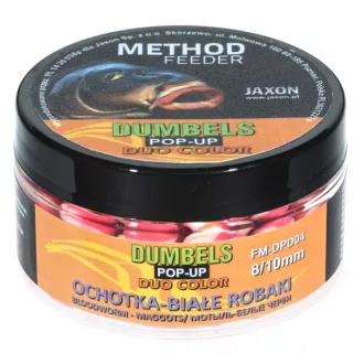   Jaxon Dumbels Duo Color Method Feeder Maggots Bloodworm (csonti-szúnyoglárva) 8/10 mm 30 g pop-up csali