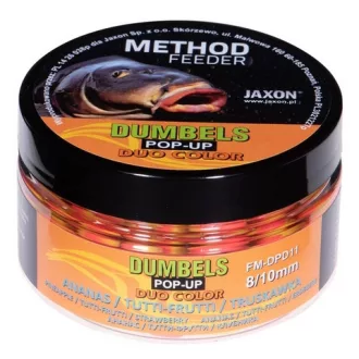   Jaxon Dumbels Duo Color Method Feeder Pineapple Tutti-frutti Strawberry (ananász-tutti-frutti-eper) 8/10 mm 30 g pop-up csali