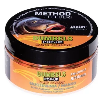   Jaxon Dumbels Duo Color Method Feeder Peach Mango (barack-mangó) 8/10 mm 30 g pop-up csali