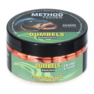   Jaxon Dumbels Sinking Method Feeder Narancs 8/10 mm 50 g wafter csali