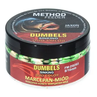   Jaxon Dumbels Duo Color Sinking Method Feeder Marcipán Méz 8/10 mm 50 g wafter csali