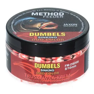   Jaxon Dumbels Duo Color Sinking Method Eper Krém 8/10 mm 50 g wafter csali