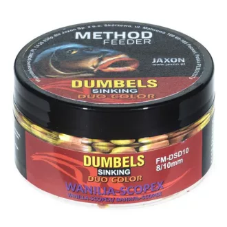   Jaxon Dumbels Duo Color Sinking Method Feeder Vanília Scopex 8/10 mm 50 g wafter csali